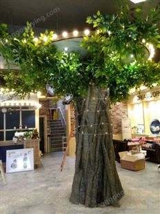 餐厅造景水泥假树制作 人造室内装饰 新林区直塑假树