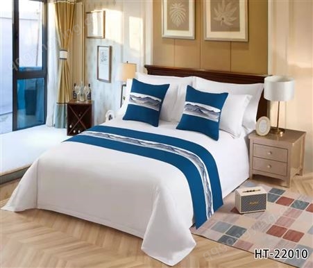 床旗床尾巾高档奢华宾馆酒店床上用品家用民宿欧式简约床盖垫