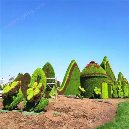 五色草造型厂 立体花坛设计 仿真动物绿雕 轩昂园艺