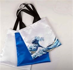 义彩 复合布艺 手提购物袋 便携收纳 单肩书包 2018年秋季上市