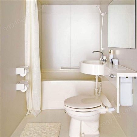 酒店整体卫生间带蹲坑一体式宾馆淋浴房洗澡房集成卫浴