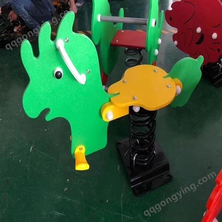 幼儿园游乐设施 户外儿童弹簧摇马 PE板材质摇摇乐 奥泰供应