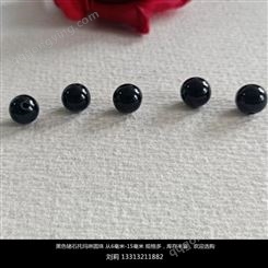 黑色多规格圆散珠 锗石托玛琳电气石手链项链配饰 负离子远红外