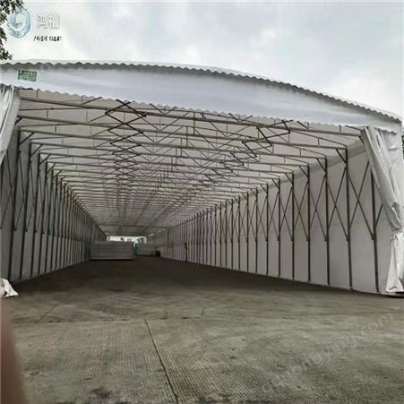 仓储移动帐篷伸缩式推拉雨棚搭建 昆山鸿禧活动堆货遮阳蓬房安装