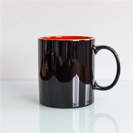 陶瓷色釉马克杯 骨瓷办公水杯 创意宣传礼品杯 可定制logo
