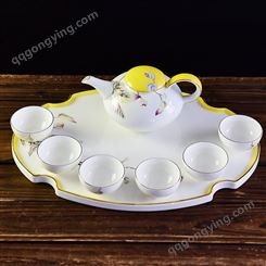 骨瓷茶具 创意金边陶瓷茶杯 商务礼品茶杯具套装