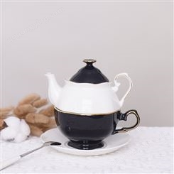 欧式创意陶瓷大容量花茶水杯套装骨瓷办公室咖啡壶单人壶杯碟礼品