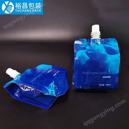 富氢水包装袋定制 水素水四边封复合铝箔吸嘴袋定做