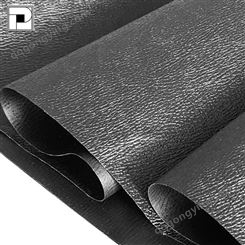 柏拉图厂家定制52丝黑色pvc仿皮纹夹网布 500D涂刮箱包手袋材料