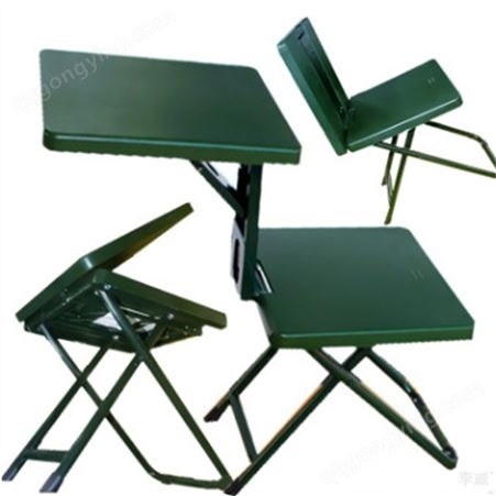 野营餐桌指挥作业桌椅子 多功能折叠椅 单人多功能学习作业椅