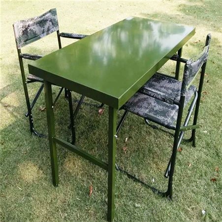 北京钢木折叠椅 便携吹塑写字椅 野营折叠桌椅套装