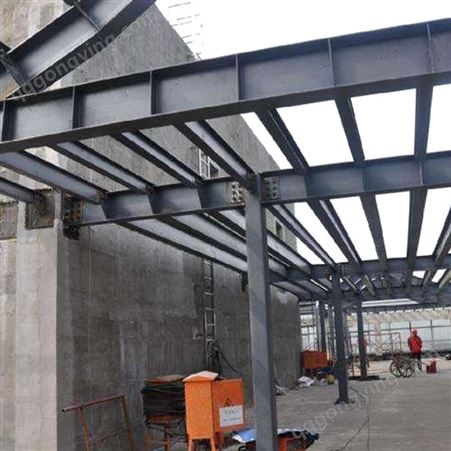定制加工碳素钢结构膜结构异形焊接钢户外厂房工业加工切割钢构件