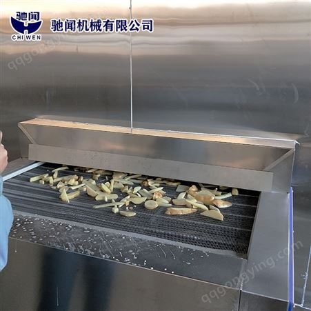 驰闻机械 蔬菜 肉制品隧道式速冻机 不锈钢材质秋葵冷冻机