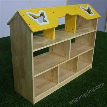 定做柳州幼儿园樟子松木儿童玩具柜书包柜配套家具