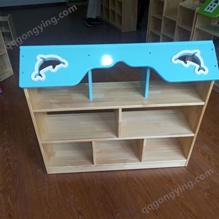 供应柳州儿童松木玩具柜衣帽柜 配套组合家具