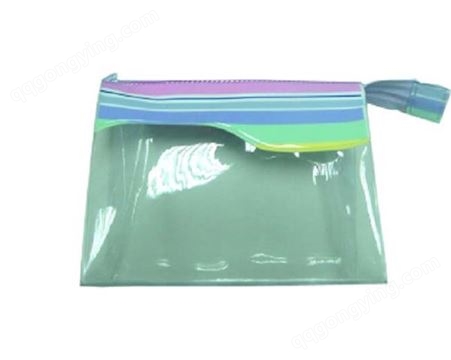 条纹透明袋-旅行便携手提化妆包收纳洗漱包-PVC化妆包透明