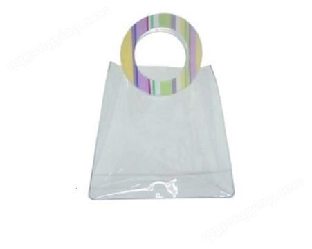 条纹透明袋-旅行便携手提化妆包收纳洗漱包-PVC化妆包透明