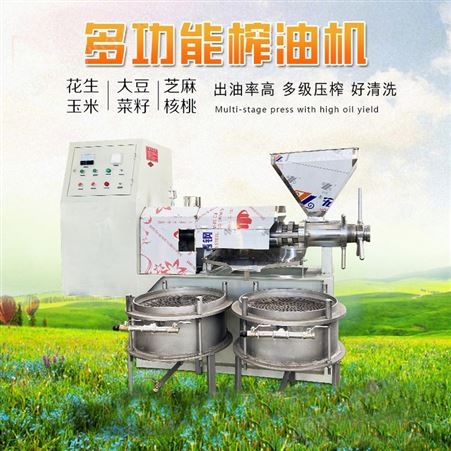 菜籽榨油机 多功能螺旋榨油设备 众大机械125型生熟两用压榨机