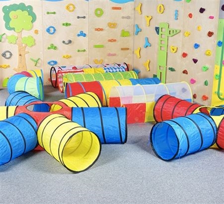 幼儿园阳光隧道爬行筒钻洞 儿童感统训练器材彩虹爬筒