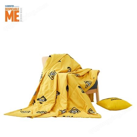 ME-FSW101神偷奶爸小黄人全棉舒适被办公空调被夏季赠品办公礼品定制