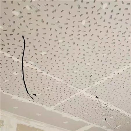 无缝穿孔吸音石膏天花板吊顶 高穿孔率20% 无边距连接