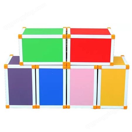 华丽体育音乐凳中小学生手扣六面体储物柜舞蹈教室箱子彩色高密度板静物凳