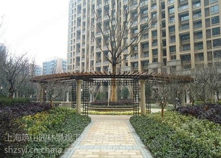 上海长宁绿化施工队屋顶绿化花镜工程案例