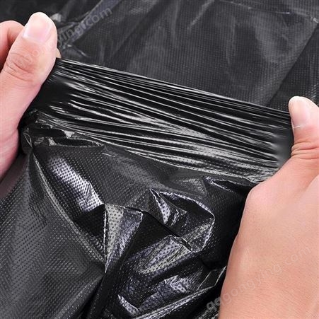 厂家供应 加厚黑色垃圾袋 PE家用国标塑料袋 山东商华手撕垃圾袋