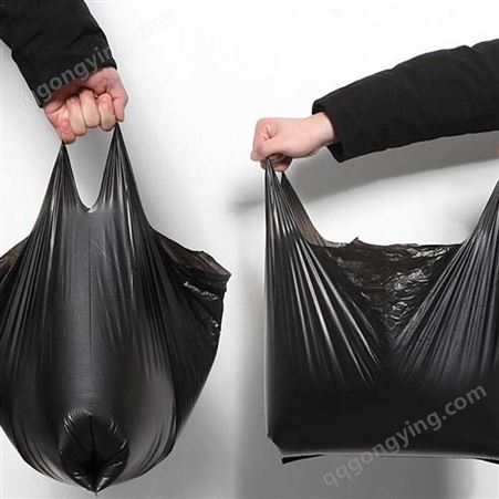 山东商华定做黑色塑料垃圾袋 生活垃圾袋 山东塑料袋定做