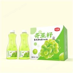 奇亚籽果汁复合饮料 水果味果汁饮料批发 1.25L果味饮品 京智源