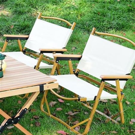 明世 可折叠实木椅子 多功能户外休闲应急通用