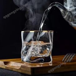 ins风创意玻璃水杯 冰川杯 不规则形状 酒吧酒杯 豪杰直售