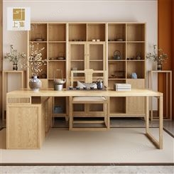 新中式书房实木书桌椅组合书院书法桌办公桌练字桌子生产