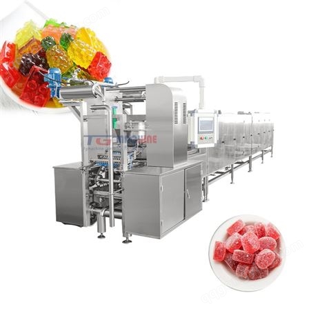 夹心糖果浇注生产线设备 小熊 维生素 果胶 明胶软糖生产设备